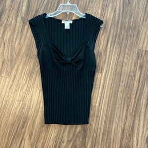 Black Fitted Top- White House Black Market